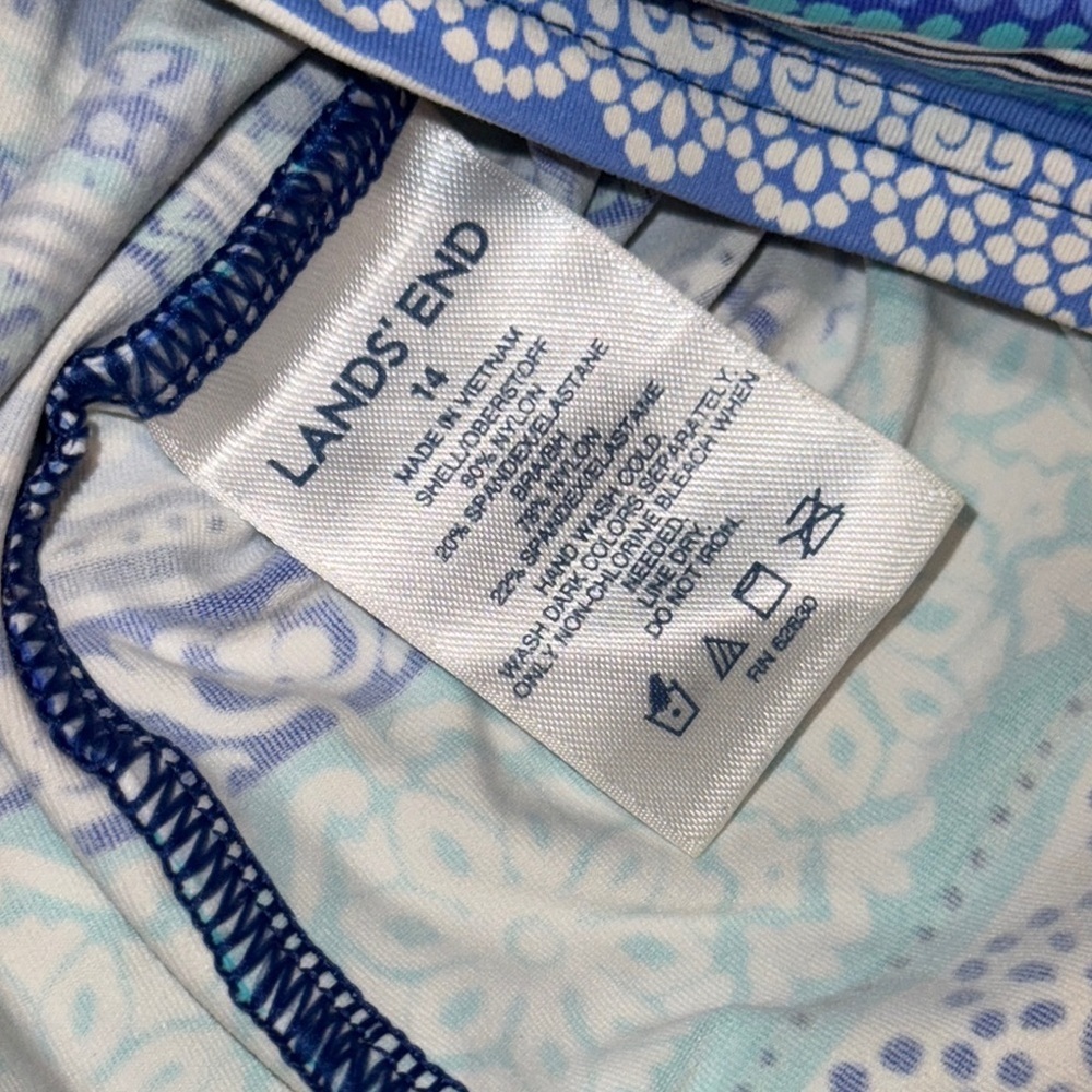 LANDS END WOMEN’S SWIMWEAR SIZE 14 TANKINI SWIM SUIT TOP - Picture 5 of 16